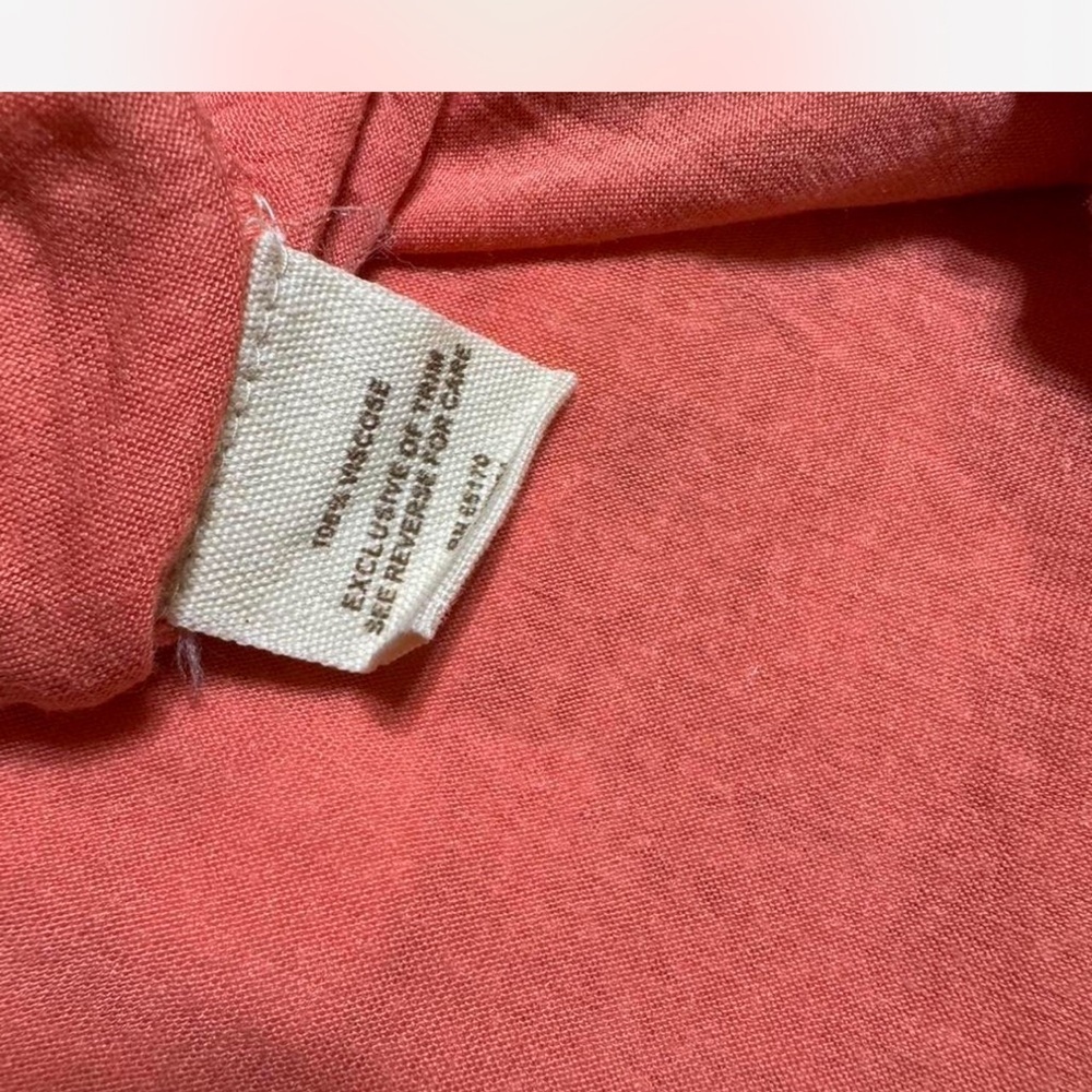 Y2K Free People Coral Tank Top with Floral Detail - Picture 6 of 7